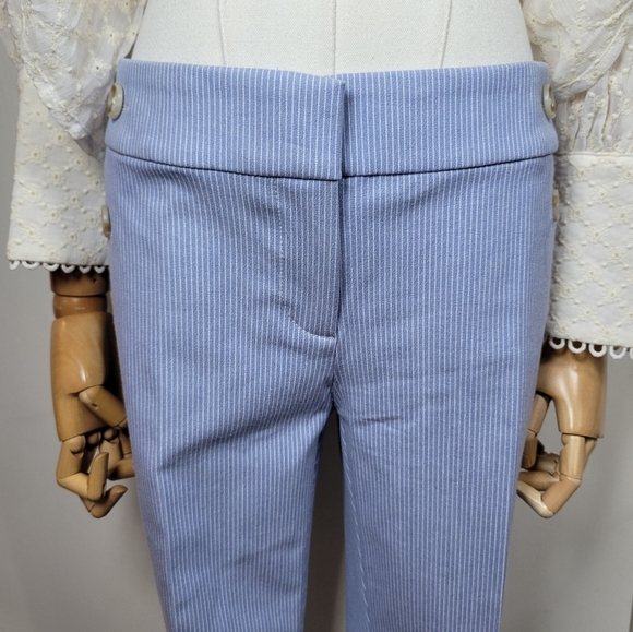LOFT Marisa Fit Riviera Pinstripe Slim Pants Size 4 Classic Workwear Staple - Picture 3 of 11